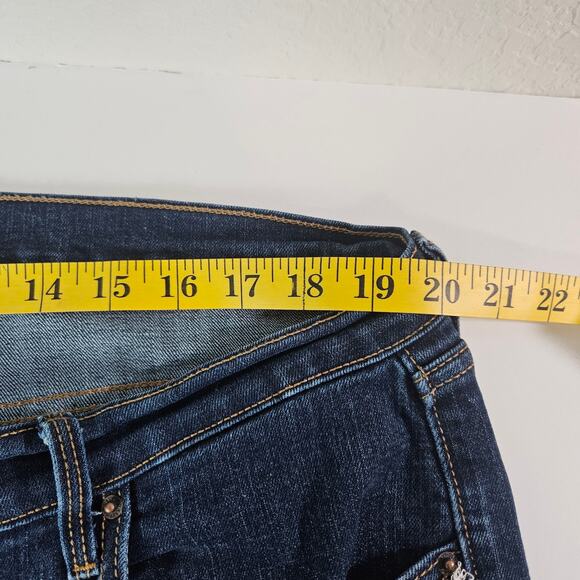 Old Navy Curvy Bootcut Jeans Womens 18 Short Dark Wash Mid-Rise Stretch Y2K - Picture 7 of 11